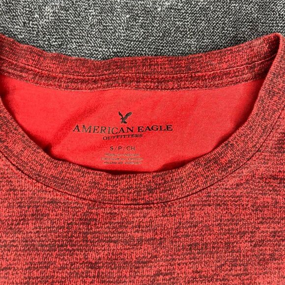 American Eagle Logo Super Soft Heathered Graphic Tee T-Shirt - Men Sz Small - Picture 4 of 4